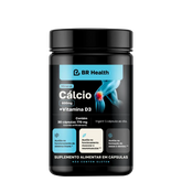 BR Health - Cálcio 600mg + Vitamina D3 - 30 Cápsulas - Ossos e Músculos