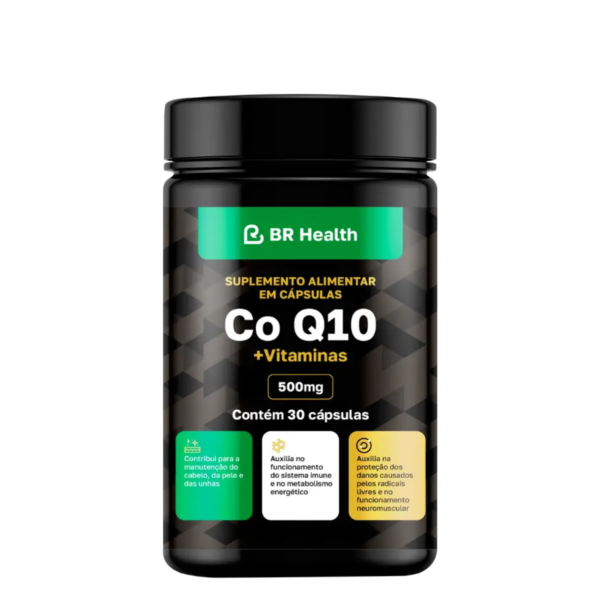 BR Health - Coenzima Q10 + Vitaminas C, E, B1 + Zinco - 30 cápsulas