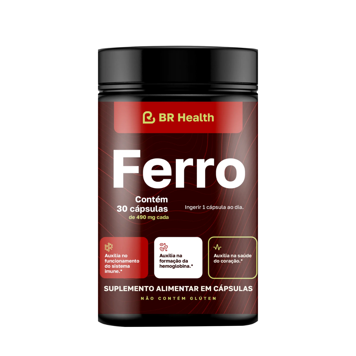 BR Health - Ferro - Alta Concentração – 30 cápsulas