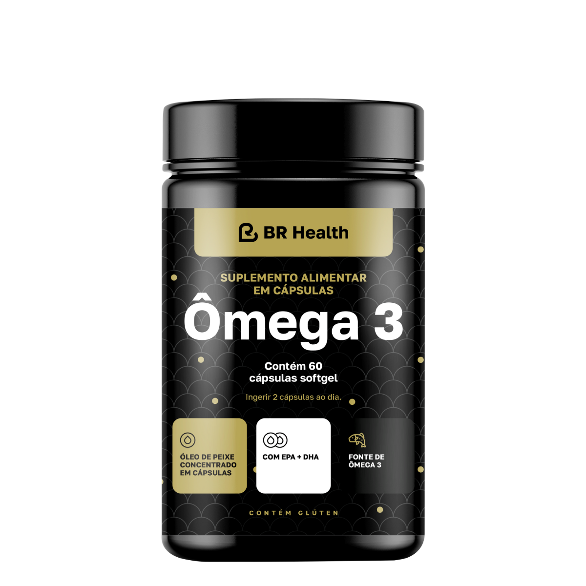 BR Health - Ômega 3 com EPA e DHA - 60 cápsulas softgel