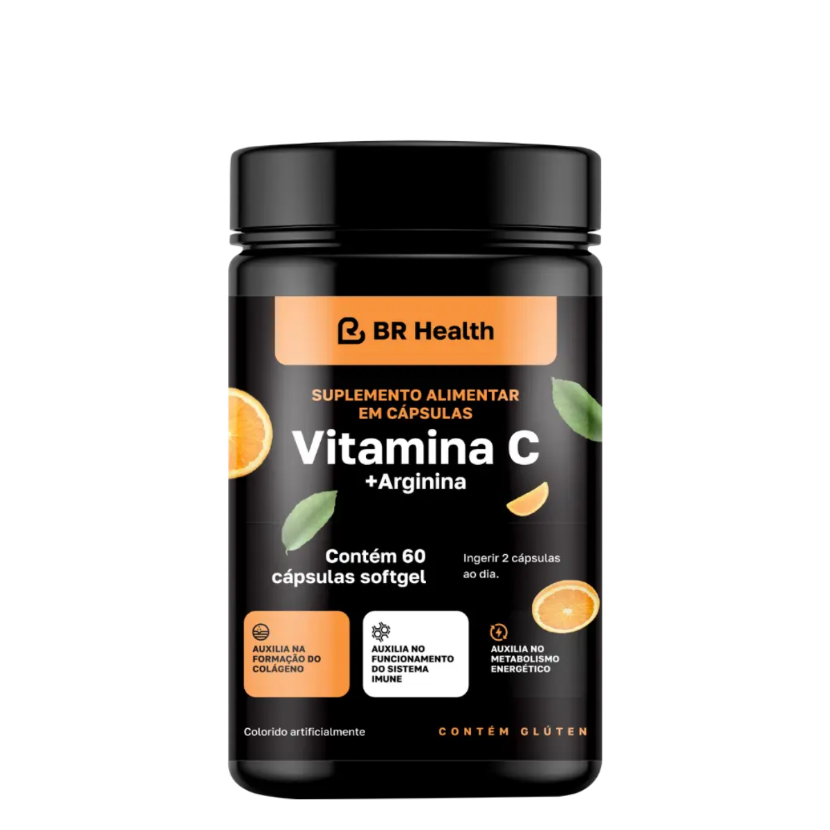 BR Health - Vitamina C + Arginina - 60 cápsulas